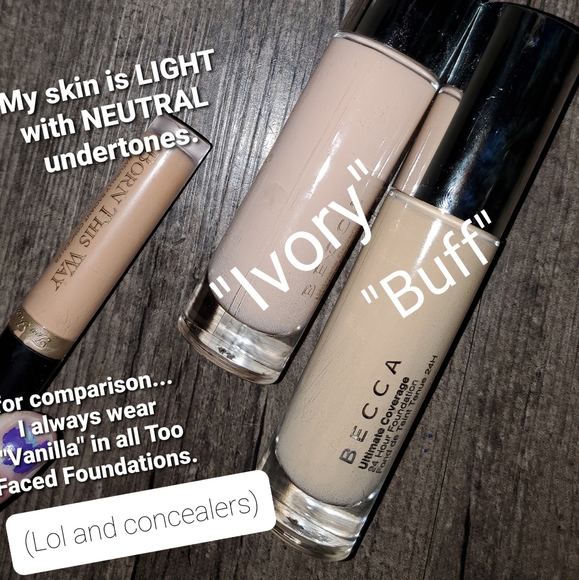 BUNDLE 2 BECCA Ultimate Coverage Found Ivory+Buff - Picture 1 of 13
